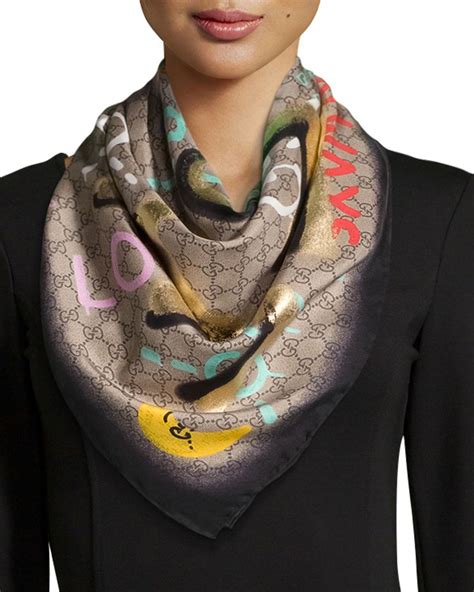 gucci silk scarf womens|original gucci silk scarf.